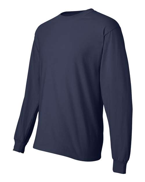 Hanes 5186 Unisex Beefy-T® Long Sleeve T-Shirt - Navy - side