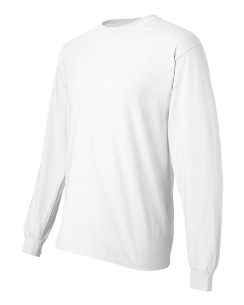 Hanes 5186 Unisex Beefy-T® Long Sleeve T-Shirt - White - side