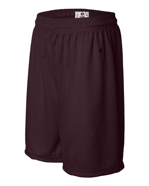 Badger 4107 Men's B-Core 7" Shorts - Maroon - side