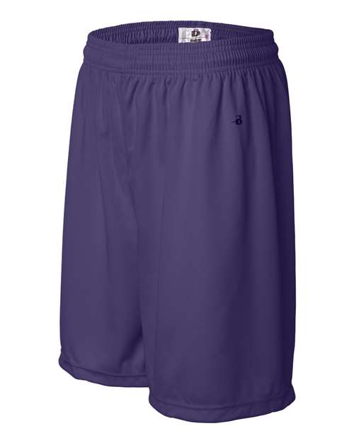 Badger 4107 Men's B-Core 7" Shorts - Purple - side