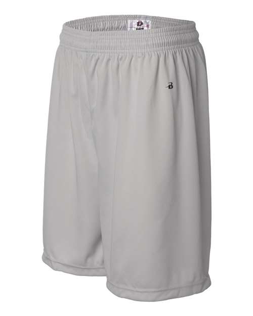 Badger 4107 Men's B-Core 7" Shorts - Silver - side