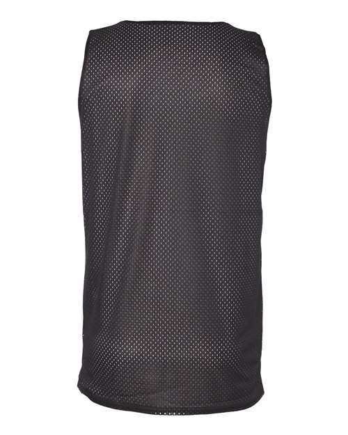 Badger 8529 Men's Pro Mesh Reversible Tank Top - Black/ White - back