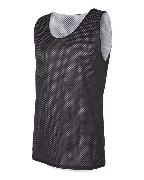 Badger 8529 Men's Pro Mesh Reversible Tank Top - Black/ White - side