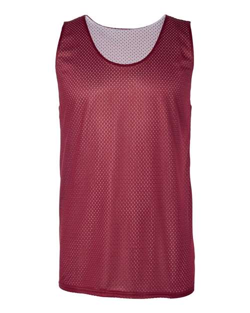 Badger 8529 Men's Pro Mesh Reversible Tank Top - Cardinal/ White - front
