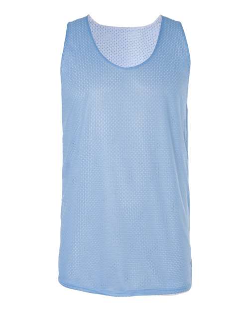 Badger 8529 Men's Pro Mesh Reversible Tank Top - Columbia Blue/ White - front