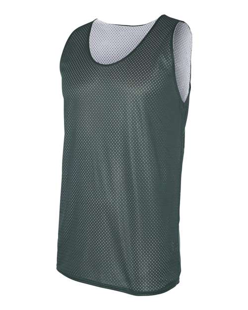Badger 8529 Men's Pro Mesh Reversible Tank Top - Forest/ White - side