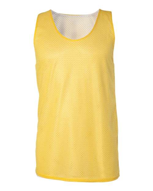 Badger 8529 Men's Pro Mesh Reversible Tank Top - Gold/ White - front