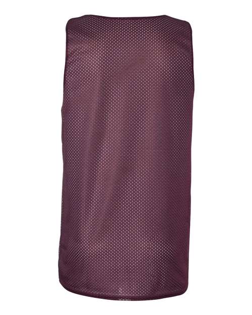Badger 8529 Men's Pro Mesh Reversible Tank Top - Maroon/ White - back