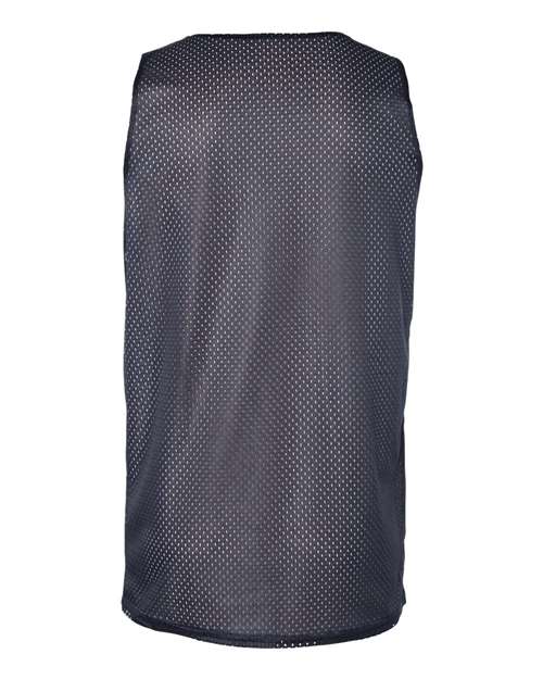 Badger 8529 Men's Pro Mesh Reversible Tank Top - Navy/ White - back