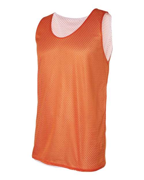 Badger 8529 Men's Pro Mesh Reversible Tank Top - Burnt Orange White - side