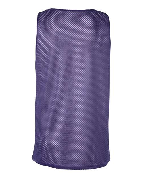 Badger 8529 Men's Pro Mesh Reversible Tank Top - Purple/ White - back