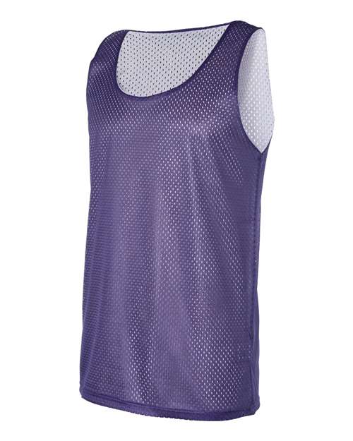 Badger 8529 Men's Pro Mesh Reversible Tank Top - Purple/ White - side