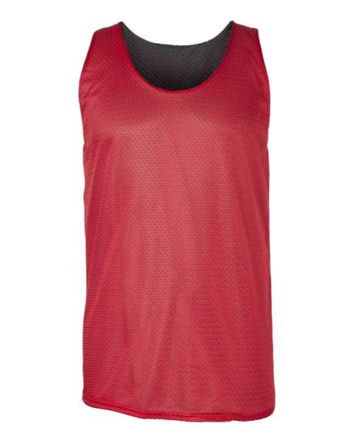 Badger 8529 Men's Pro Mesh Reversible Tank Top - Red/ Black - front