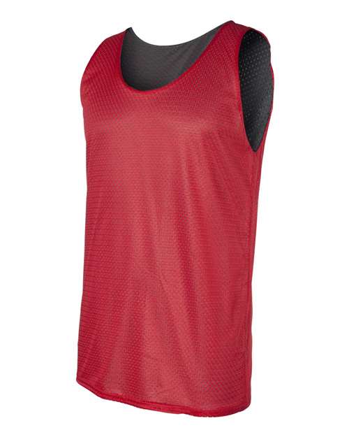 Badger 8529 Men's Pro Mesh Reversible Tank Top - Red/ Black - side