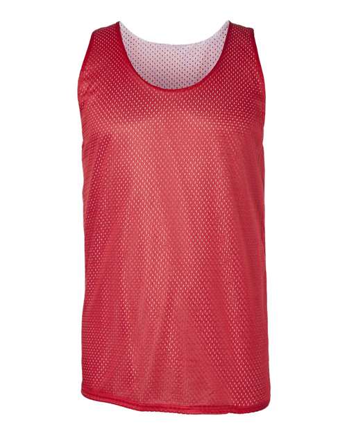 Badger 8529 Men's Pro Mesh Reversible Tank Top - Red/ White - front