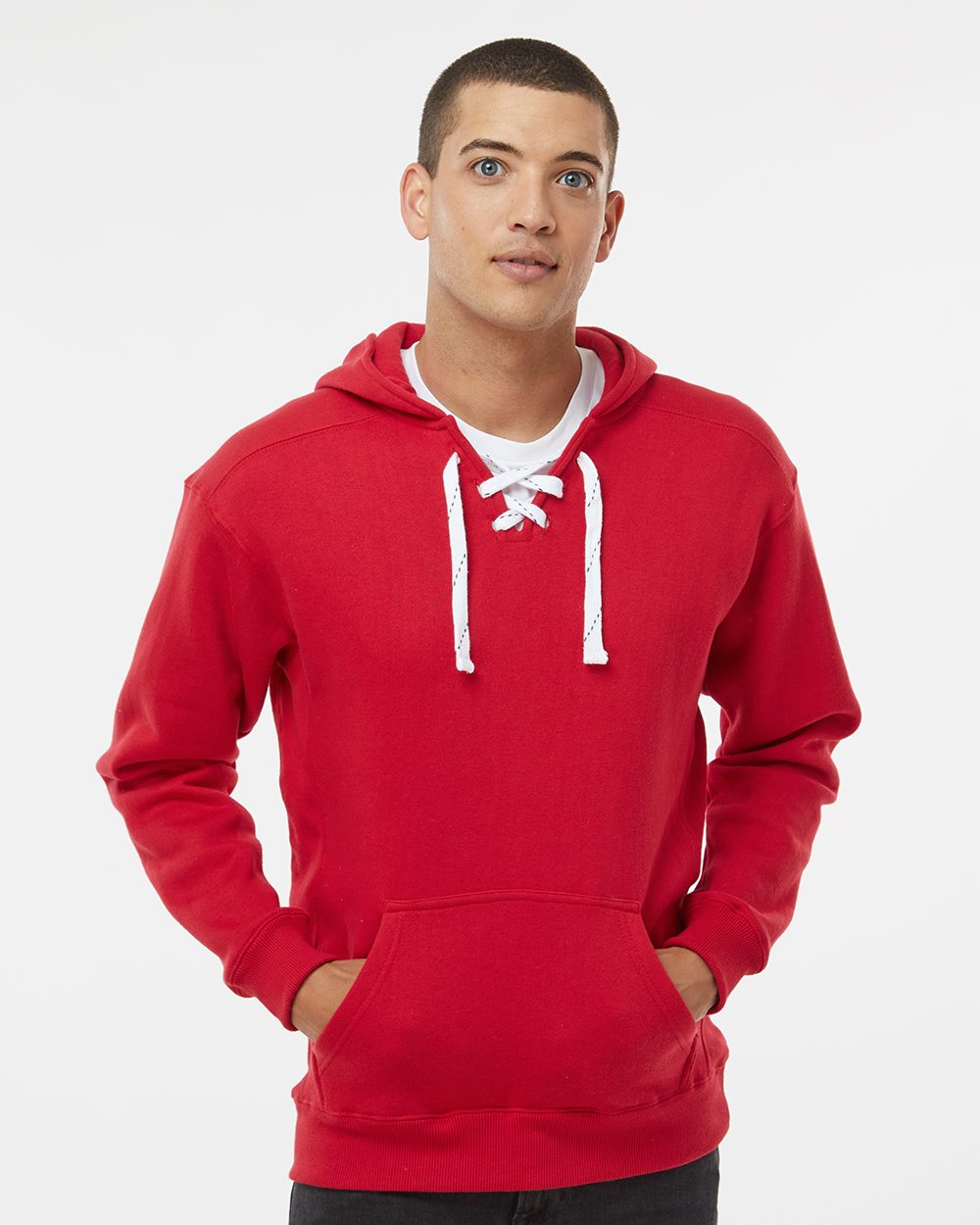 J. America 8830 Men's Sport Lace Hooded Sweatshirt - style