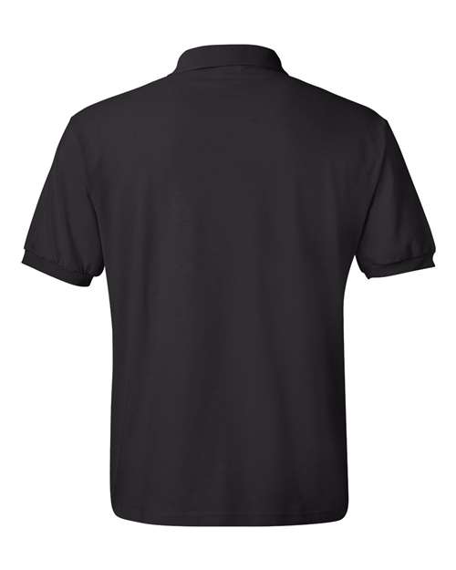 Hanes 054X Unisex EcoSmart® Jersey Polo - Black - back