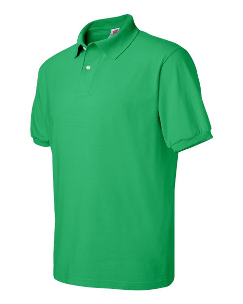 Hanes 054X Unisex EcoSmart® Jersey Polo - Kelly - side