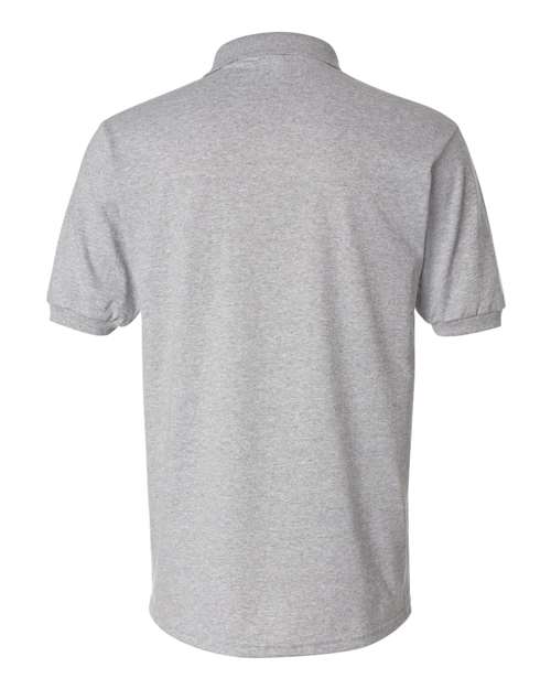 Hanes 054X Unisex EcoSmart® Jersey Polo - Light Steel - back