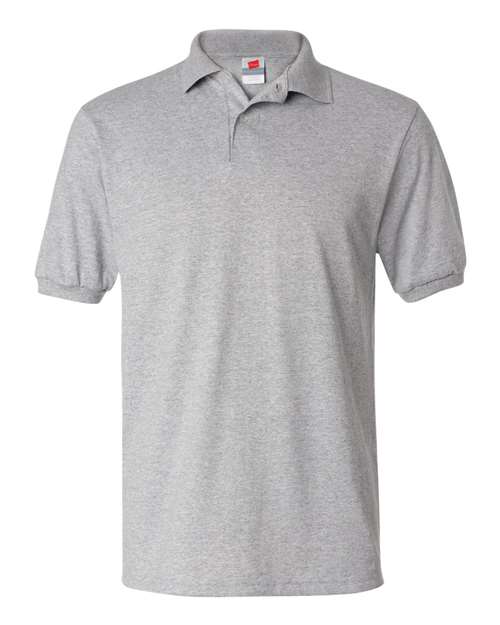 Hanes 054X Unisex EcoSmart® Jersey Polo - Light Steel - front