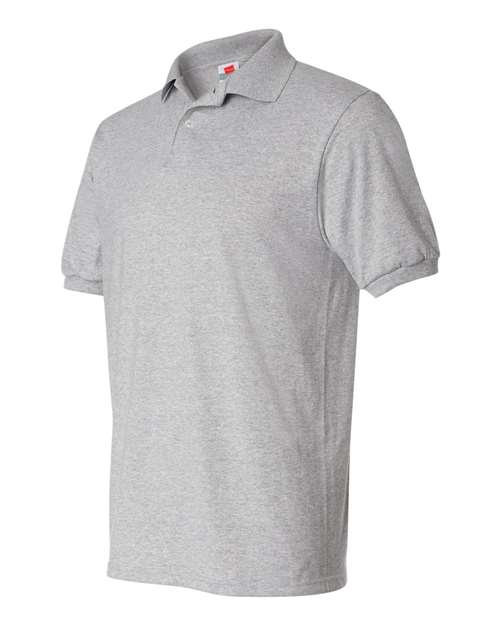 Hanes 054X Unisex EcoSmart® Jersey Polo - Light Steel - side