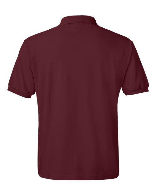 Hanes 054X Unisex EcoSmart® Jersey Polo - Maroon - back