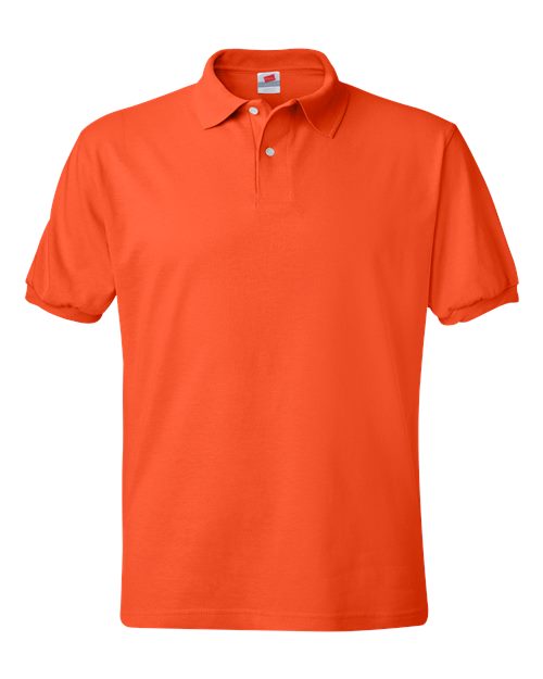 Hanes 054X Unisex EcoSmart® Jersey Polo - Orange - front