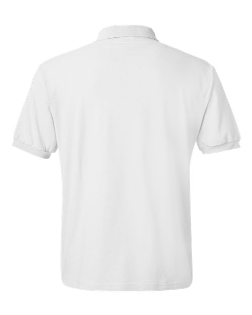 Hanes 054X Unisex EcoSmart® Jersey Polo - White - back