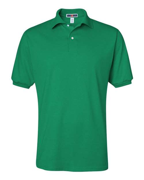 JERZEES 437MSR Men's SpotShield® 50/50 Polo - Kelly - front