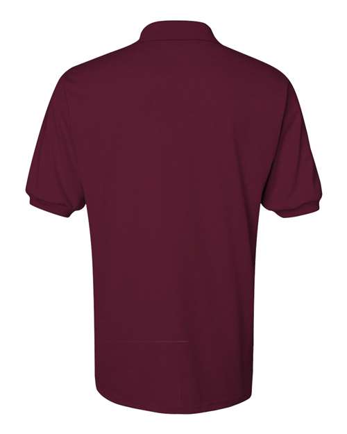 JERZEES 437MSR Men's SpotShield® 50/50 Polo - Maroon - back