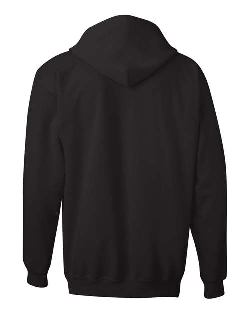 Hanes F280 Unisex Ultimate Cotton® Full-Zip Hooded Sweatshirt - Black - back