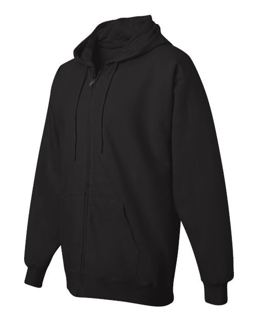 Hanes F280 Unisex Ultimate Cotton® Full-Zip Hooded Sweatshirt - Black - side
