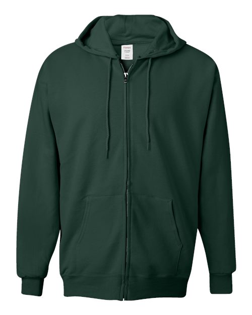 Hanes F280 Unisex Ultimate Cotton® Full-Zip Hooded Sweatshirt - Deep Forest - front