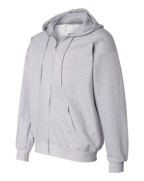 Hanes F280 Unisex Ultimate Cotton® Full-Zip Hooded Sweatshirt - Light Steel - side