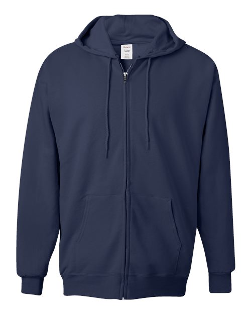 Hanes F280 Unisex Ultimate Cotton® Full-Zip Hooded Sweatshirt - Navy - front