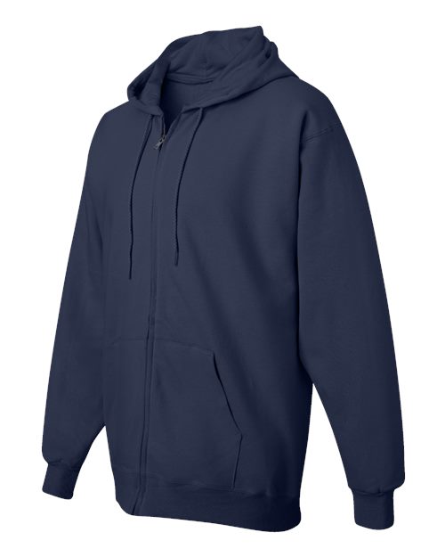 Hanes F280 Unisex Ultimate Cotton® Full-Zip Hooded Sweatshirt - Navy - side