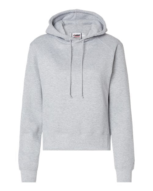 Badger 1261 Women's Crop Hooded Sweatshirt - Oxford - front