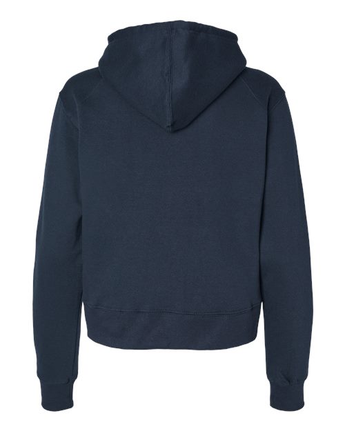 Badger 1261 Women's Crop Hooded Sweatshirt - Navy - back