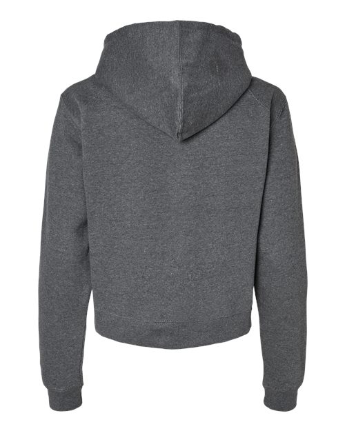 Badger 1261 Women's Crop Hooded Sweatshirt - Charcoal - back
