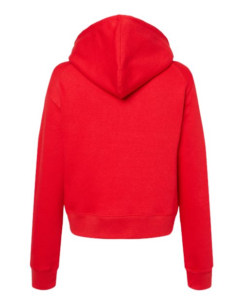 Badger 1261 Women's Crop Hooded Sweatshirt - Red - back