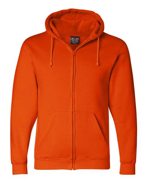 Bayside 900 Unisex USA-Made Full-Zip Hooded Sweatshirt - Bright Orange - front