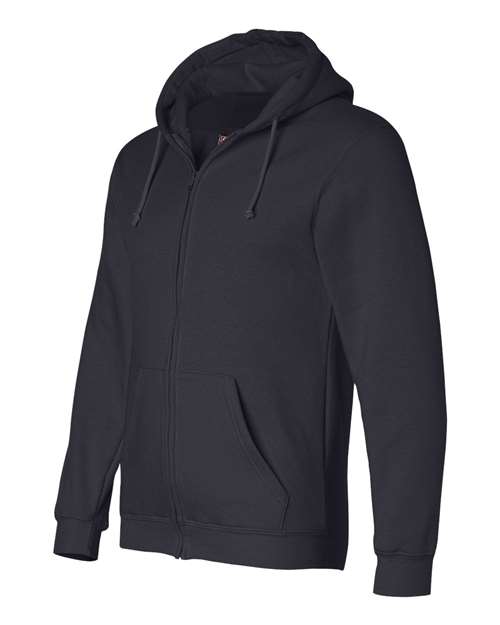 Bayside 900 Unisex USA-Made Full-Zip Hooded Sweatshirt - Navy - side