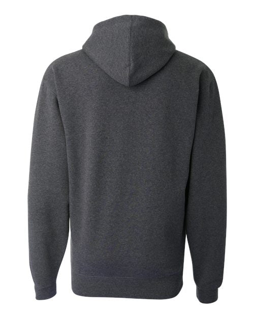 J. America 8824 Men's Premium Hooded Sweatshirt - Charcoal Heather - back
