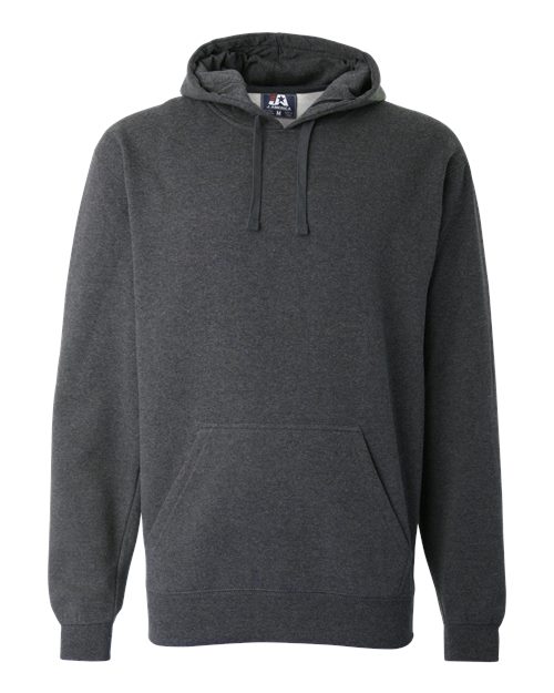 J. America 8824 Men's Premium Hooded Sweatshirt - Charcoal Heather - front