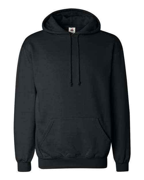 Badger 1254 Unisex Hooded Sweatshirt - Black - front