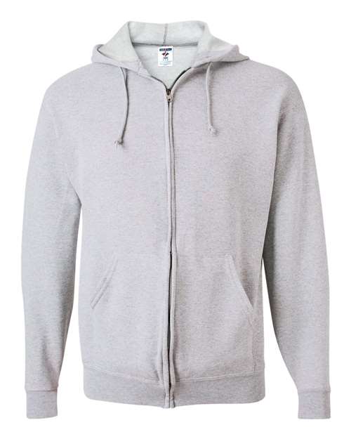 JERZEES 993MR Unisex NuBlend® Full-Zip Hooded Sweatshirt - Ash - front