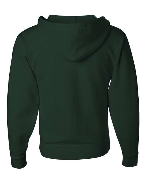 JERZEES 993MR Unisex NuBlend® Full-Zip Hooded Sweatshirt - Forest Green - back