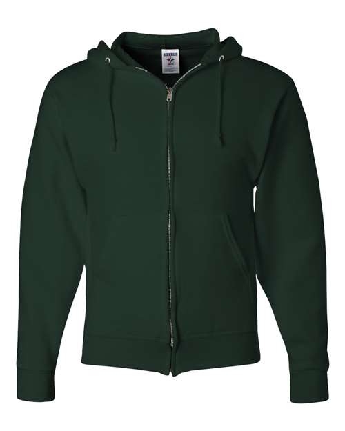 JERZEES 993MR Unisex NuBlend® Full-Zip Hooded Sweatshirt - Forest Green - front
