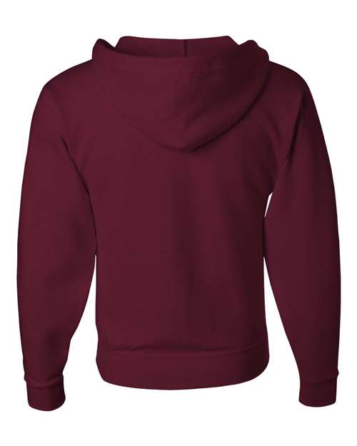 JERZEES 993MR Unisex NuBlend® Full-Zip Hooded Sweatshirt - Maroon - back