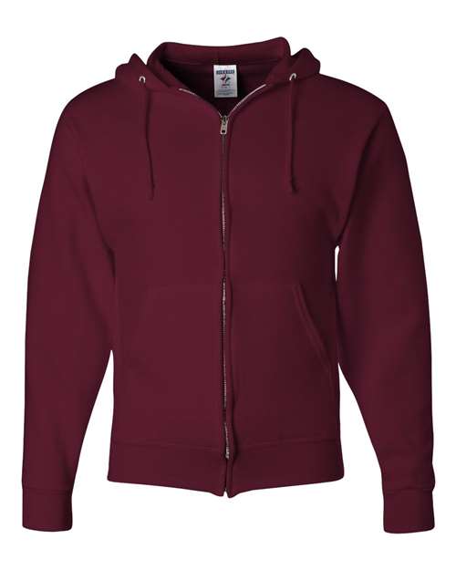 JERZEES 993MR Unisex NuBlend® Full-Zip Hooded Sweatshirt - Maroon - front